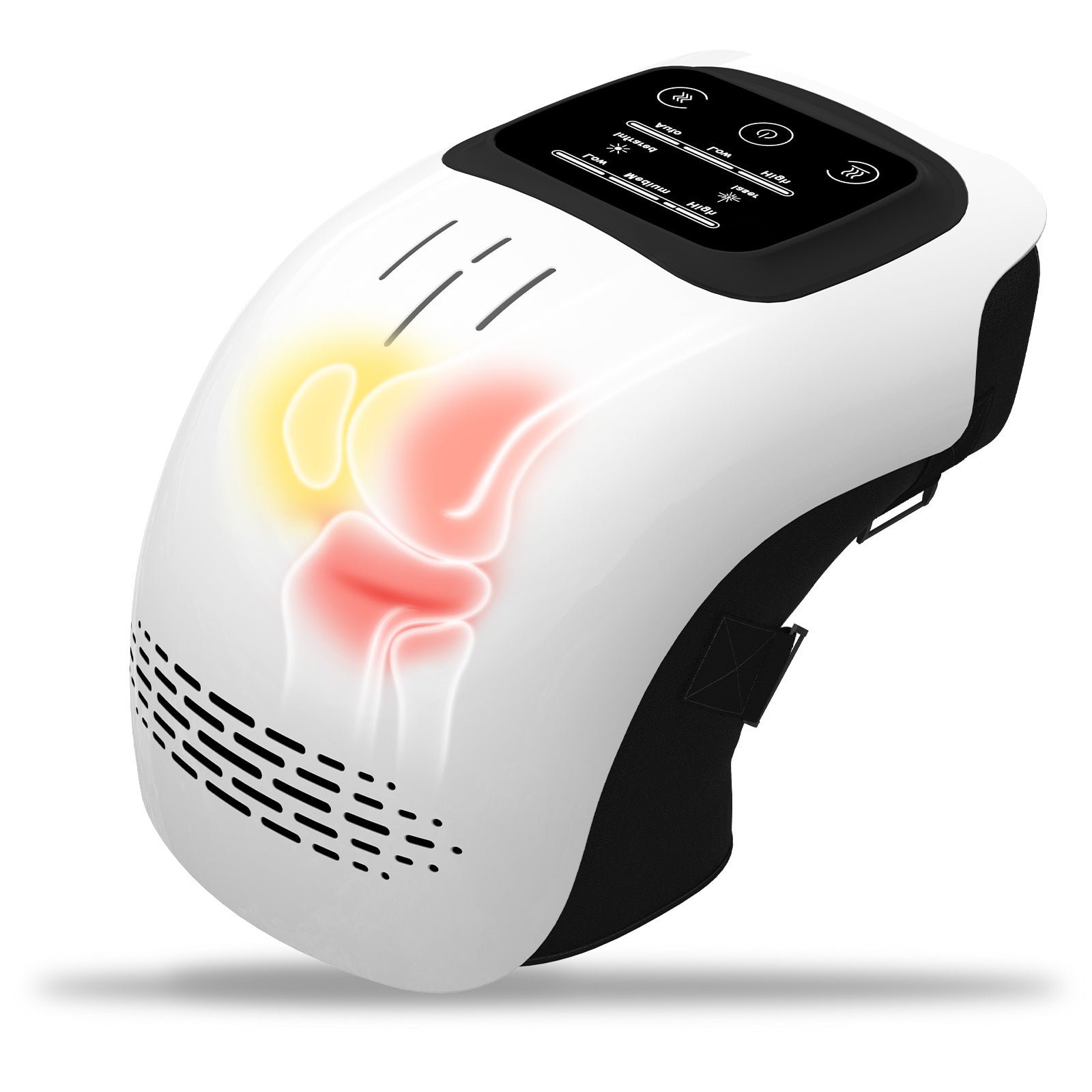 Knee massager with heat and vibration modes for joint pain relief and mobility support